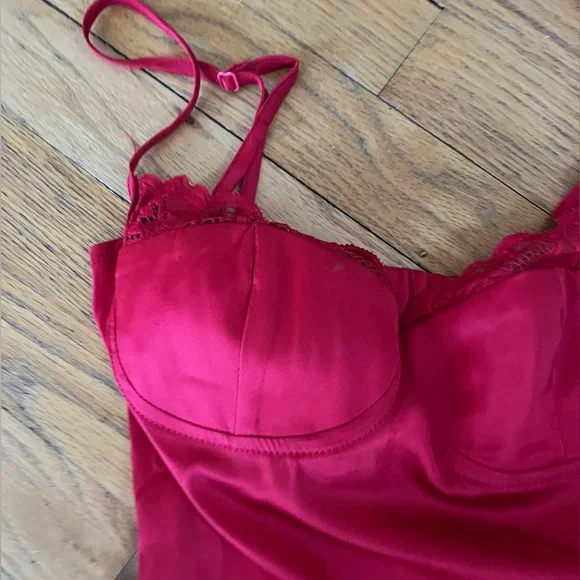 Superdown Red Spaghetti Strap Mini Dress xs - Picture 3 of 4